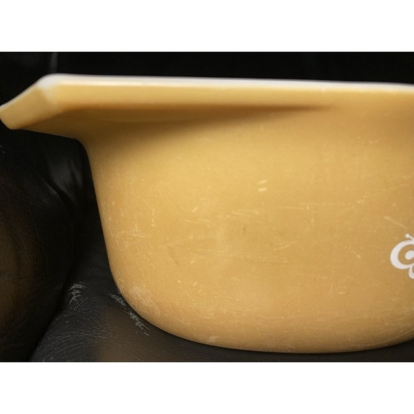 Pyrex Casserole Dish Butterfly Gold 1.5 Qt 043 Yellow Vintage Floral Bowl - Picture 7 of 7